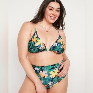 Old Navy Floral, two pieces swimsuit top size M, bottom size L tropical color